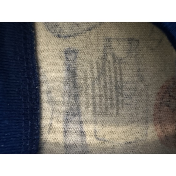 5/$10 Baby onesie/bodysuit blue and grey sports theme 12 months - Picture 2 of 3